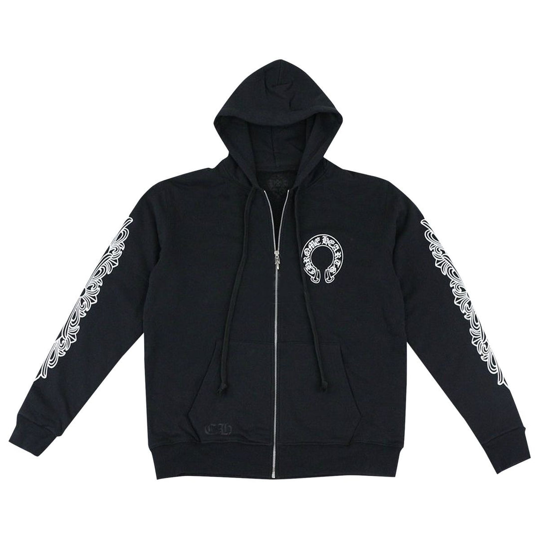 Chrome Hearts Zip-Up Hoodie 'Black'