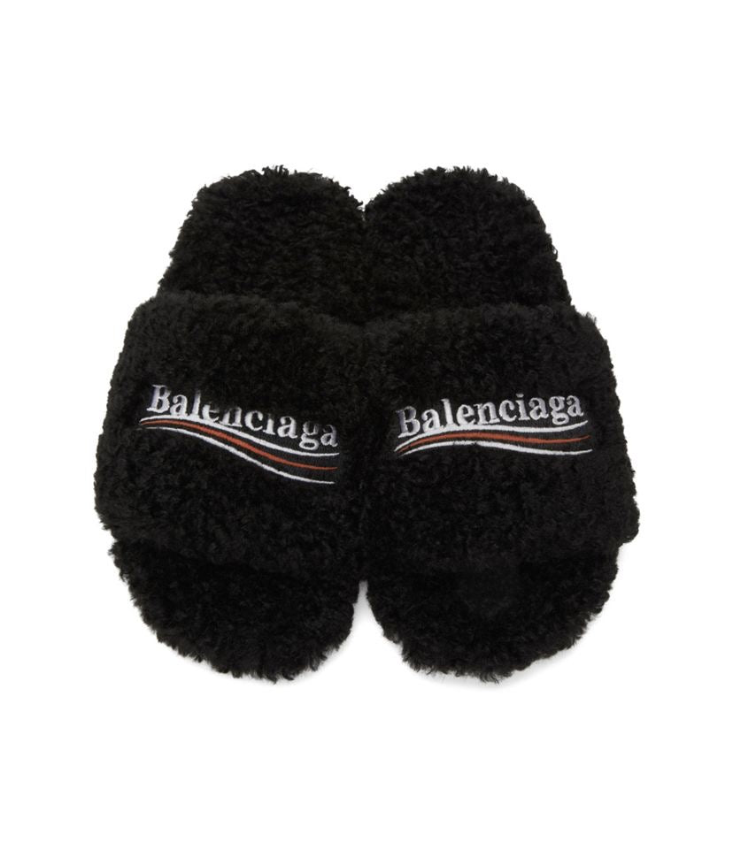 Balenciaga Furry Slide 'Black'