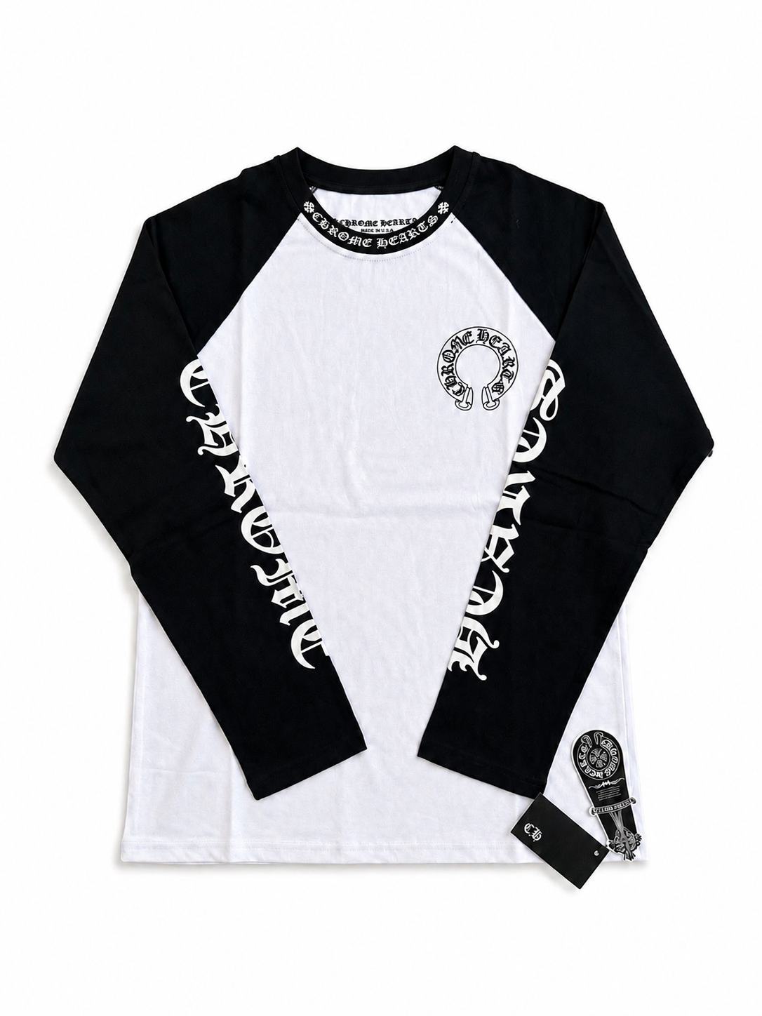 Chrome Hearts Baseball Tee 'White/Black'