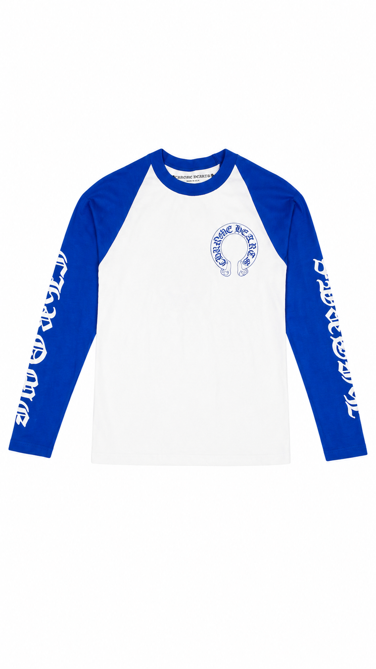 Chrome Hearts Baseball Tee 'White/Blue'