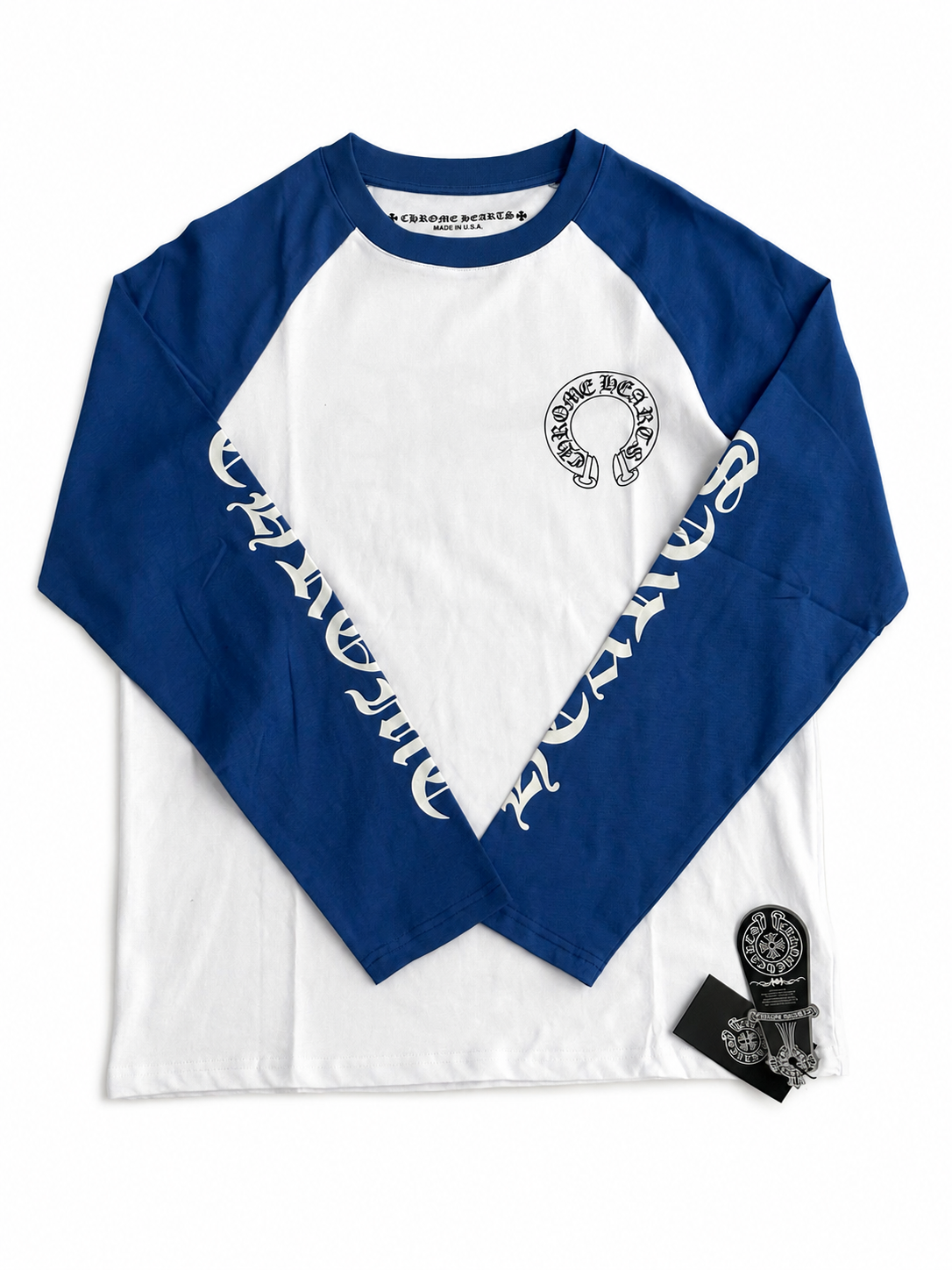 Chrome Hearts Baseball Tee 'White/Blue'