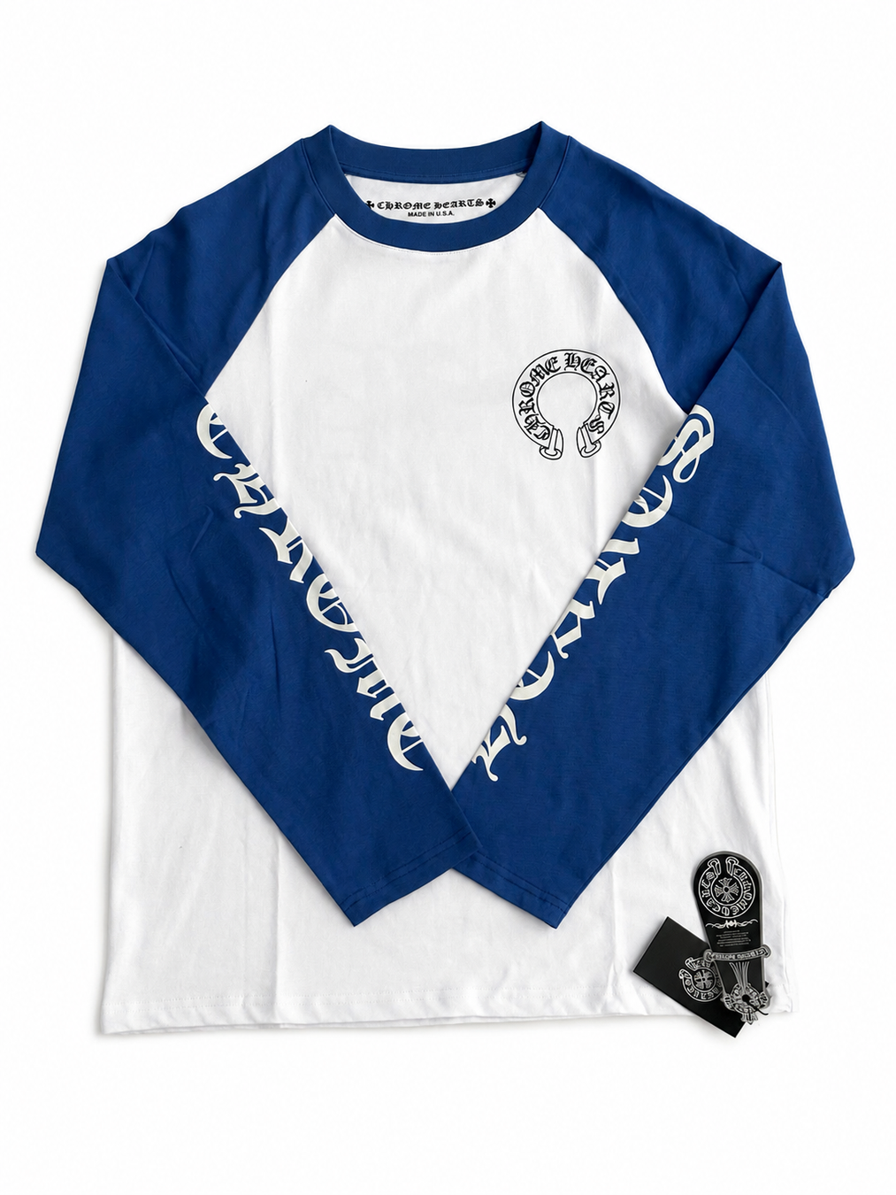 Chrome Hearts Baseball Tee 'White/Blue'