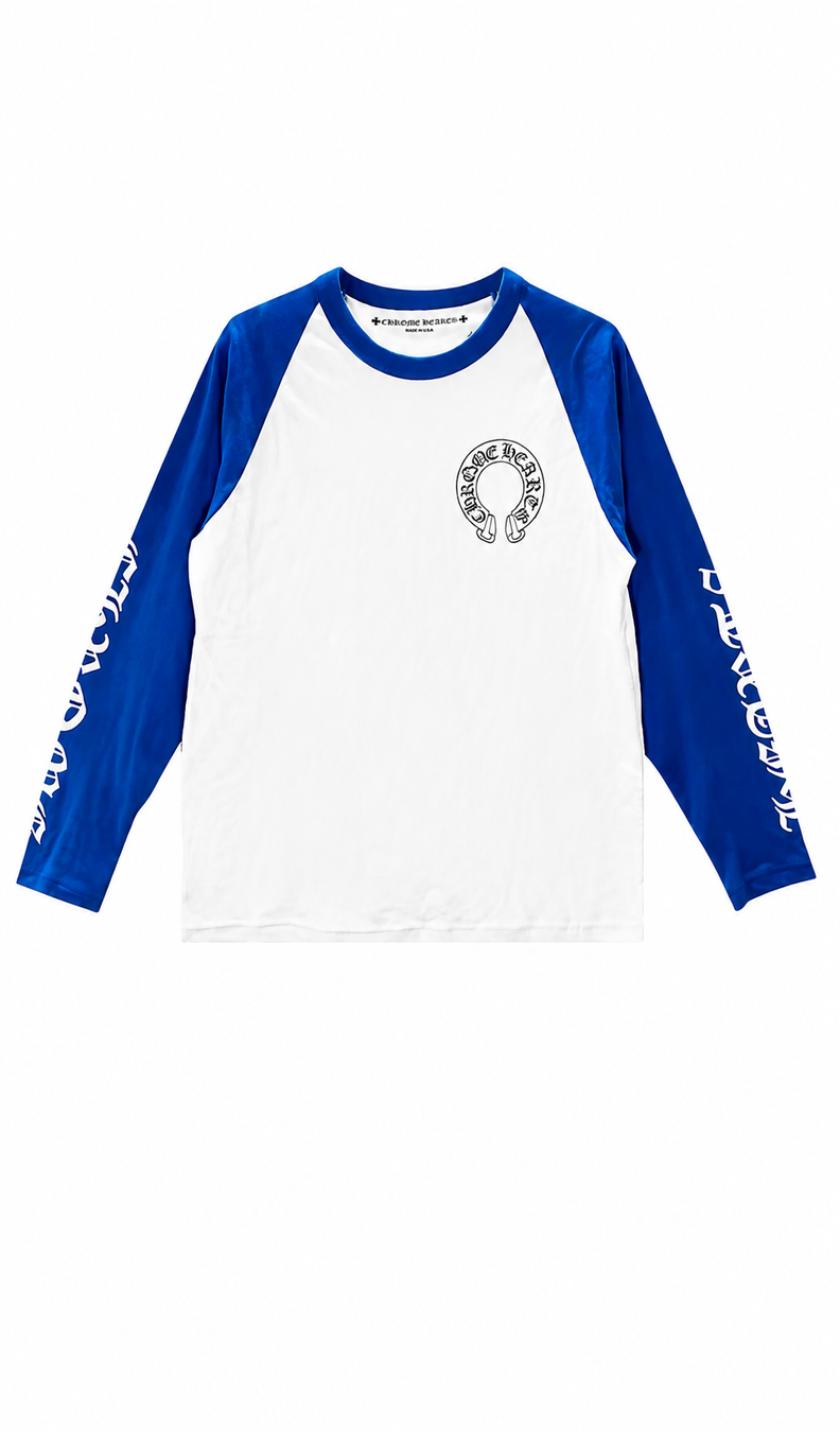 Chrome Hearts Baseball Tee 'White/Blue'